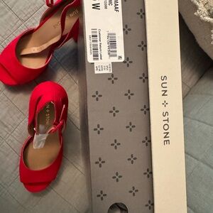 Sun + Stone Bold Red Women's Heels